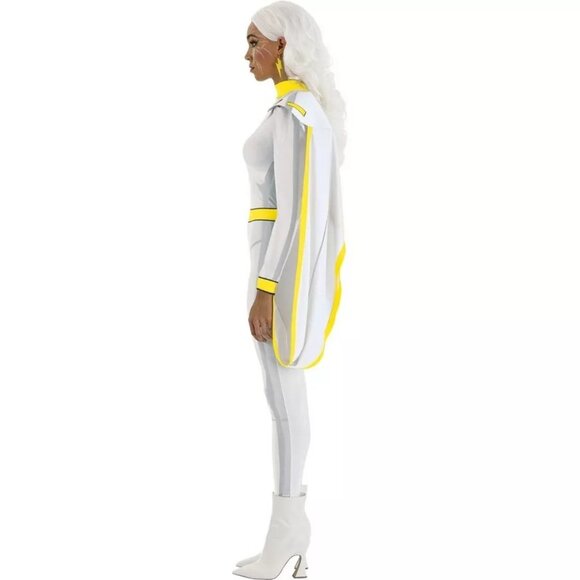 X-Men '97 Adult Storm Costume Marvel Catsuit Cape Glow in Dark Earrings 2024 LG - Picture 3 of 5